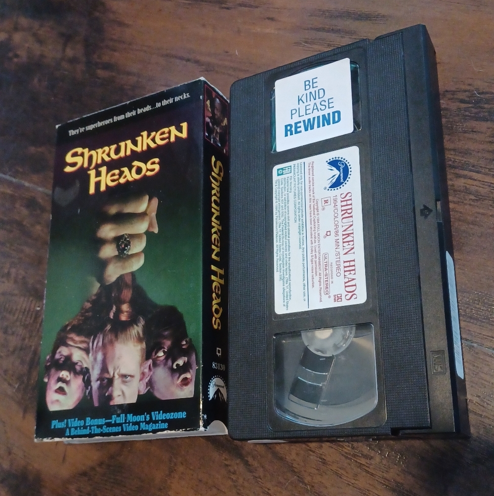 Shrunken Heads VHS Tape Full Moon  Horror Comedy